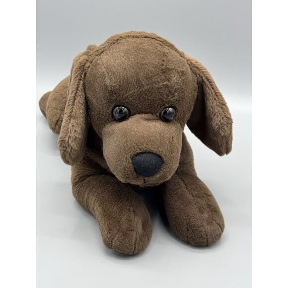 Walmart Chocolate Lab Puppy Dog Plush 18” Stuffed Animal Laying Flat - Picture 2 of 11